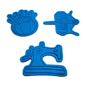 Sewing machine cookie cutter stamp - Needle thread Pinball Hooks Crochet Yarns