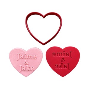 Custom Names Cookie Cutter Stamp Wedding Engagement date
