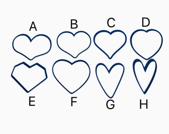 Herz Ausstecher 8 verschiedene Stile Valentinstag