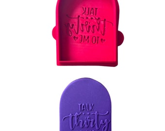 Talk Thirty to me Cookie Cutter debosser boogstijl