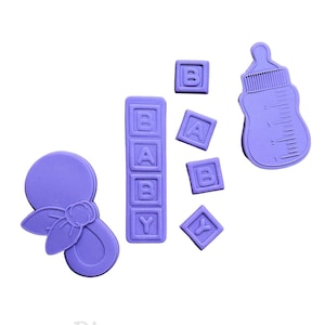 Baby Ausstechform Debosser Rassel Flasche Baby Block