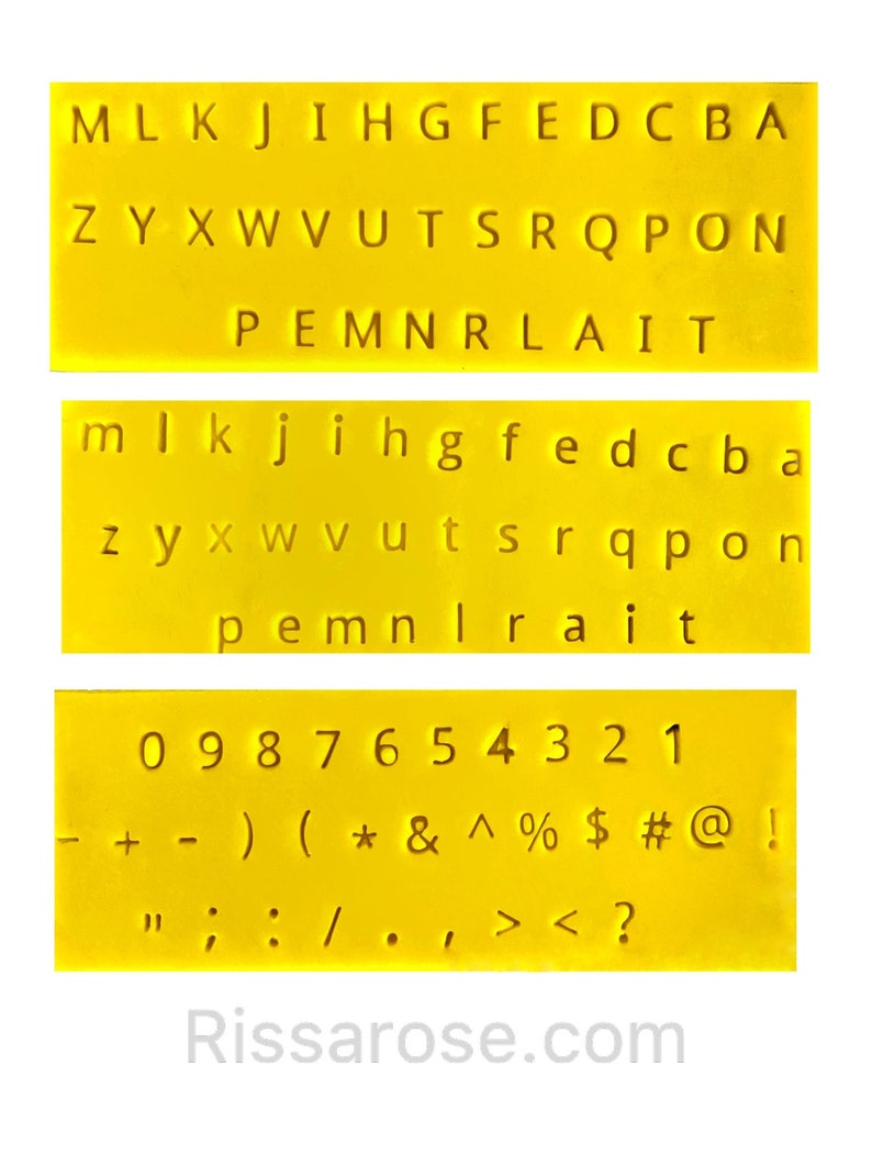 Classic Font Alphabets Set Numbers Symbols Dual Holder - Etsy Australia