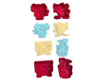 Happy Australia Day Motiv Ausstechform Stempel -Känguru,Koala,Strandeimer