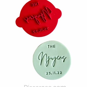 Custom Wedding Cookie Cutter Stamp
