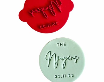 Aangepaste bruiloft Cookie Cutter stempel