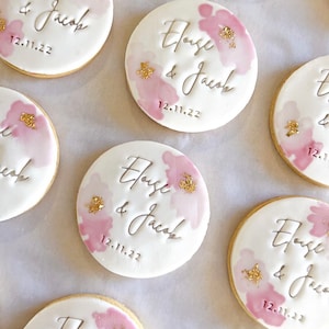 Custom Names Cookie Stamp Wedding Engagement date