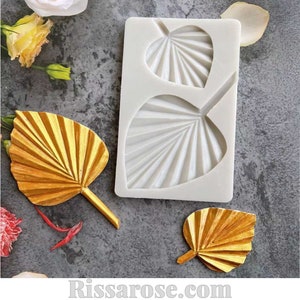Grande feuille de palme, moule en silicone, outils de décoration de gâteau