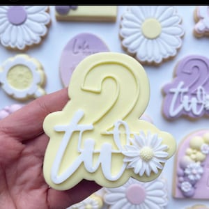 Birthday Anniversary Number cookie cutter Letter combined embosser debosser 1-10