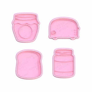 Bake Cookie Cutter Stamp Jam Toaster Bread Jar