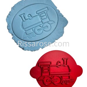 Train cookie stamp steam train engine