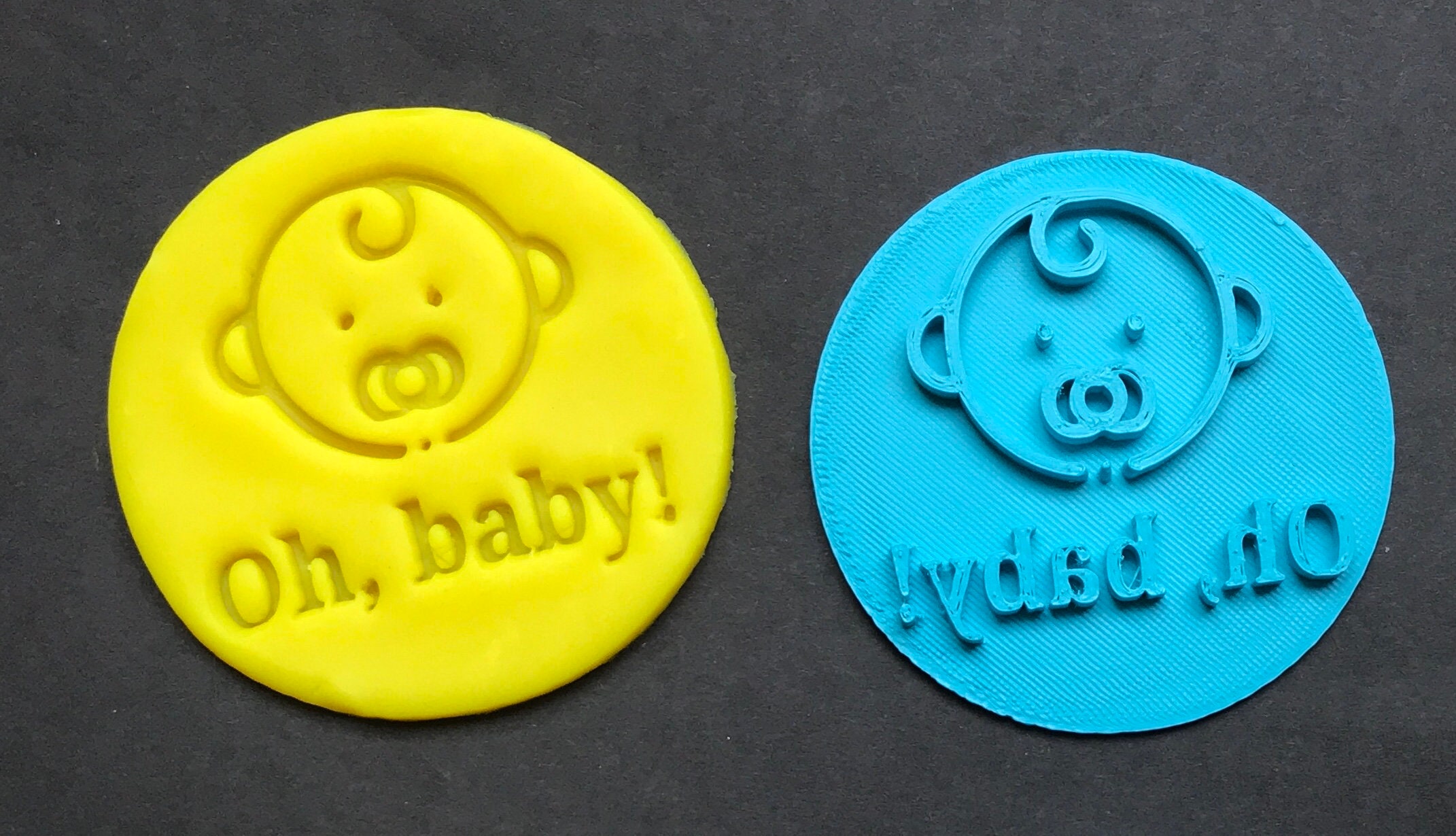 Stylish Oh Baby Cookie Stamp Fondant Embosser Cake Decoration Etsy