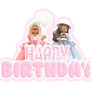 Rosa Roblox Fiesta De Cumpleanos Chica Roblox Zoom Partido Etsy