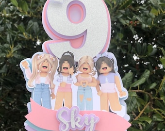 Roblox Cake Topper for Girls - Easy Inviting