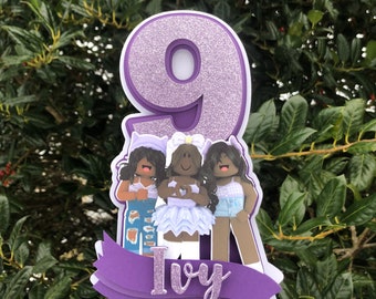 Décoration de gâteau Roblox pour fille * Décoration de gâteau rose Roblox Birthday Party * Roblox Birthday Party pour les filles * Roblox Birthday
