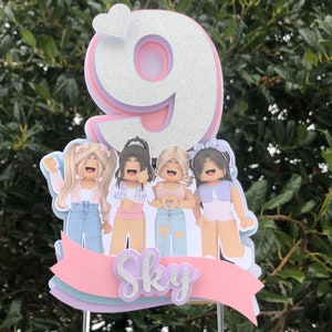 Girl Roblox Cake Topper * Pink Roblox Birthday Party Cake Topper * Roblox Birthday Party for Girls * Roblox Birthday