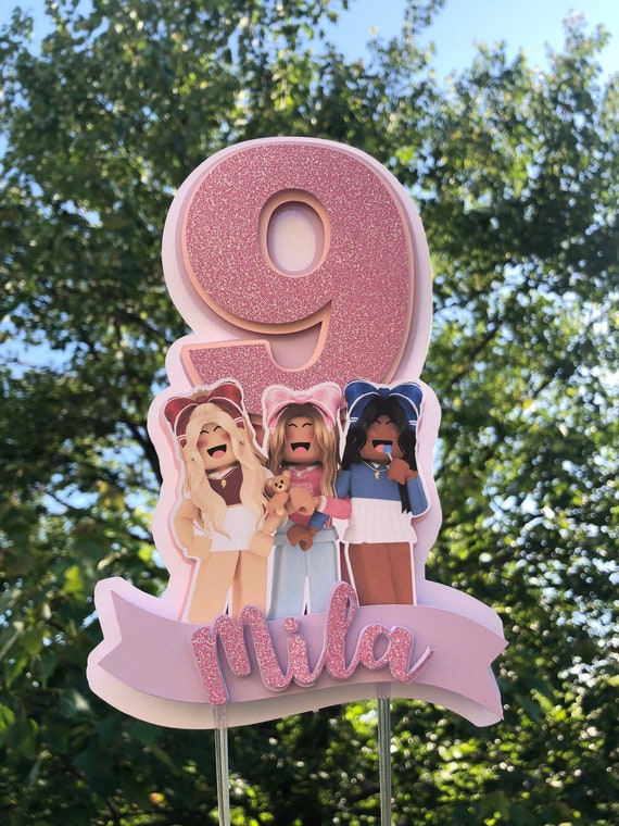 Roblox Cake Topper for Girls - Easy Inviting