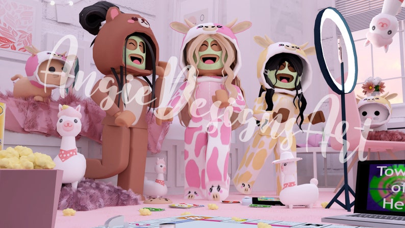 Pink Roblox Slumber Party Girl Roblox Zoom Party ...