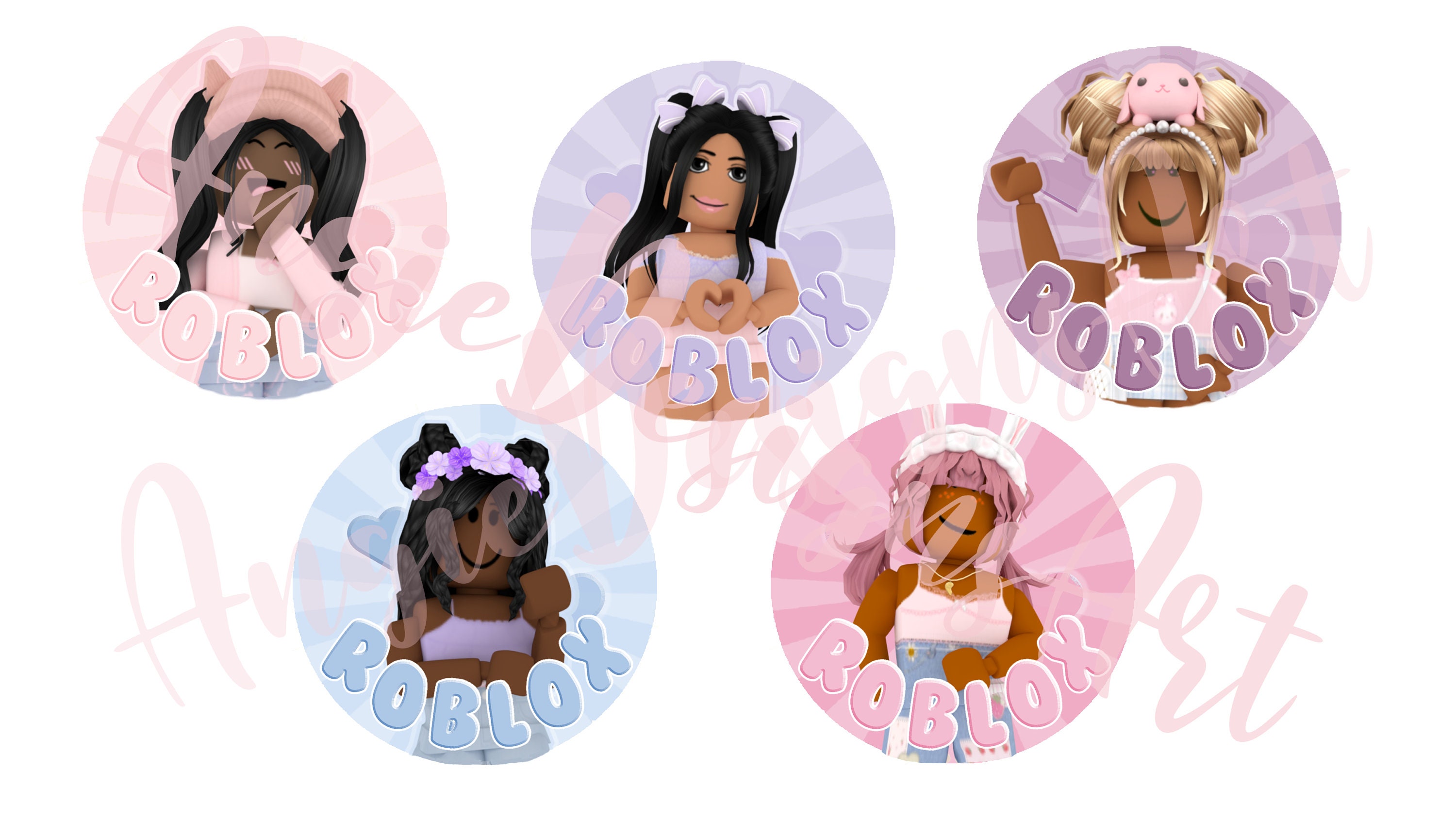 Girls Roblox Birthday Party Cupcake Topper / Robox Party Etsy