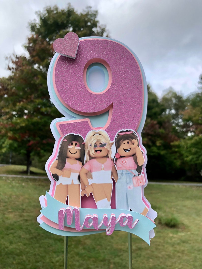 Girl Roblox Cake Topper Shipped To You Pink Roblox Birthday Party girl-roblox-cake-topper-shipped-to-you-pink-roblox-birthday-party
