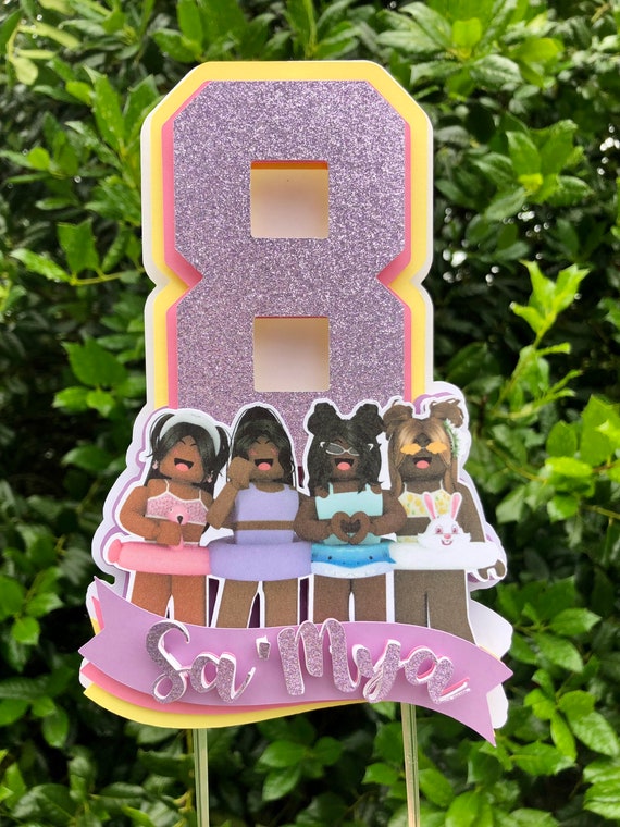 ROBLOX Girls Roblox Girls Cake Topper Roblox pink cake -  Portugal