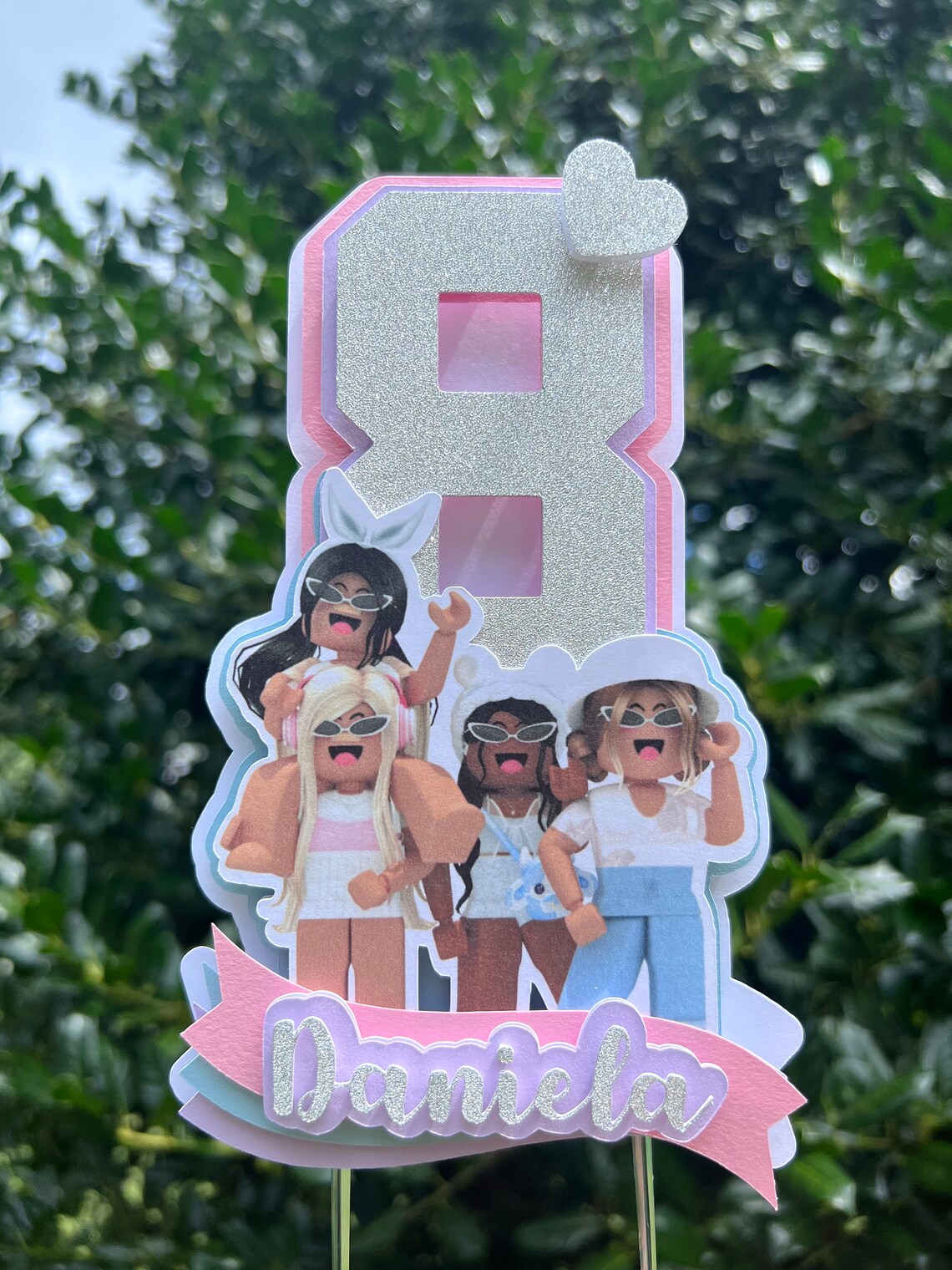 Girl Pool Roblox Cake Topper Shipped to You Pink Roblox - Etsy