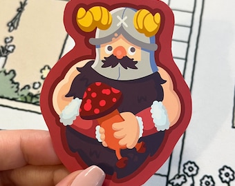 Adesivo Delicious in Dungeon Senshi, Dungeon Meshi, vinile opaco resistente all'acqua
