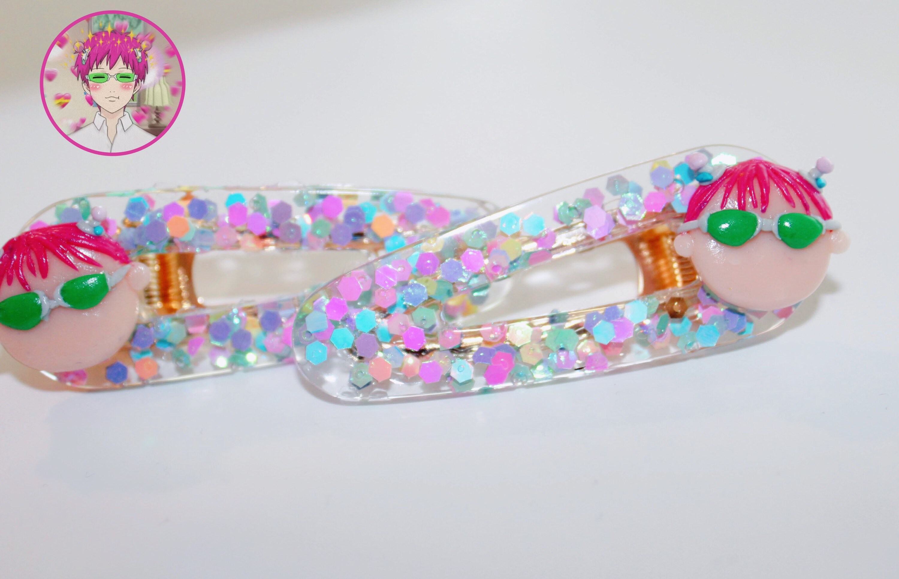 Saiki K Resin Hair Clips The disastrous life of Saiki K. Etsy