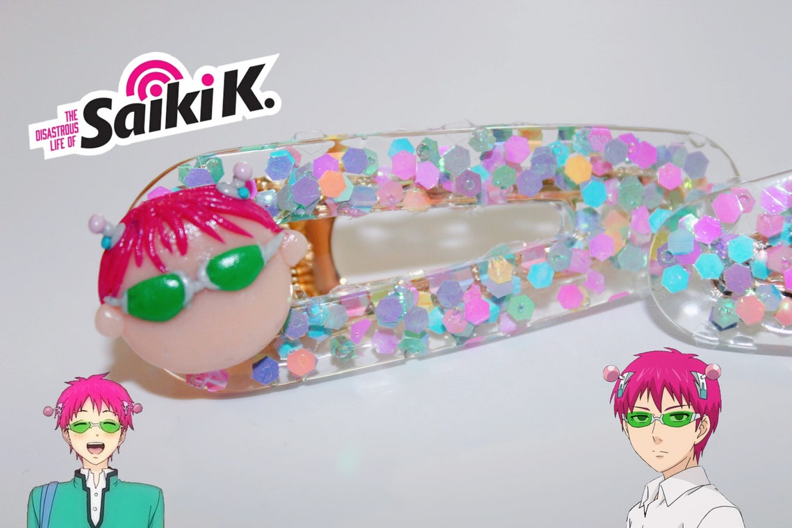 Saiki K Resin Hair Clips the Disastrous Life of Saiki K. Etsy