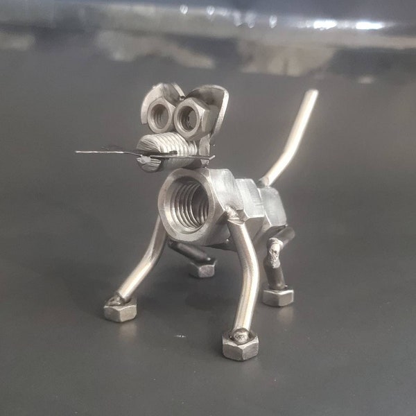 Scrap Metal Dog Sculpture