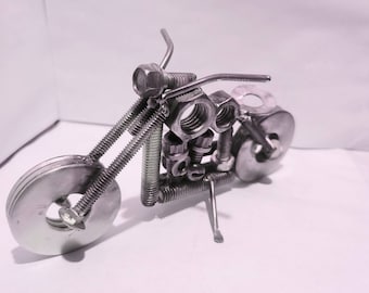 Metal Motorcycle Sculpture