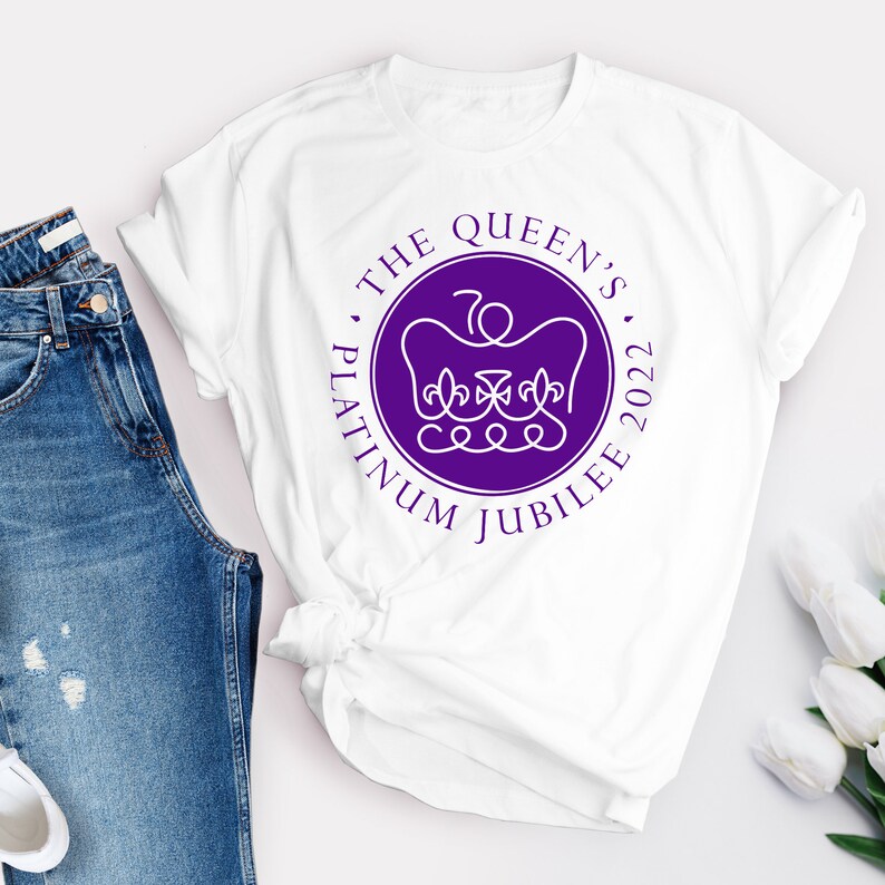 Queens Platinum Jubilee Tshirt Official 2022 Eclipse Design Etsy UK