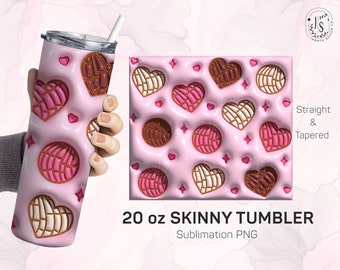 3D Concha Tumbler Wrap, Mexican Sublimation Design (Digital Download)