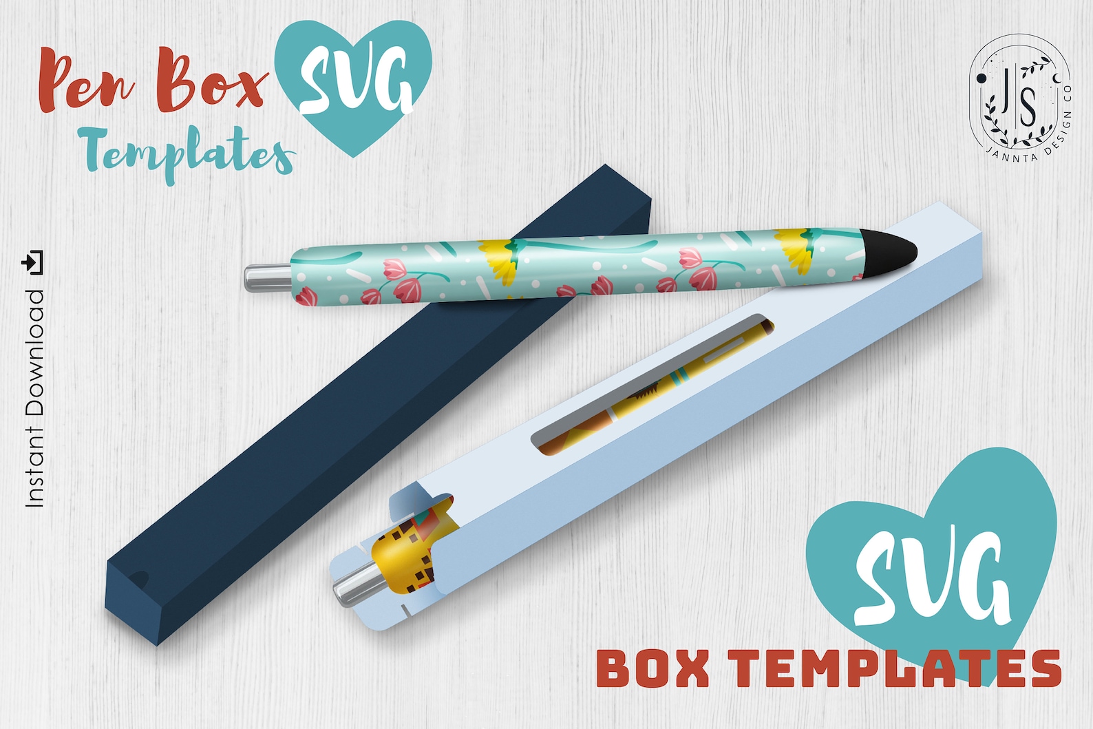 Bundle Pen Display Card SVG and Pen Box Template Epoxy Etsy