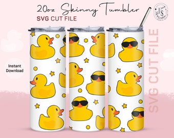 Rubber Duck SVG, 20oz Tumbler Full Wrap (Digital Download)