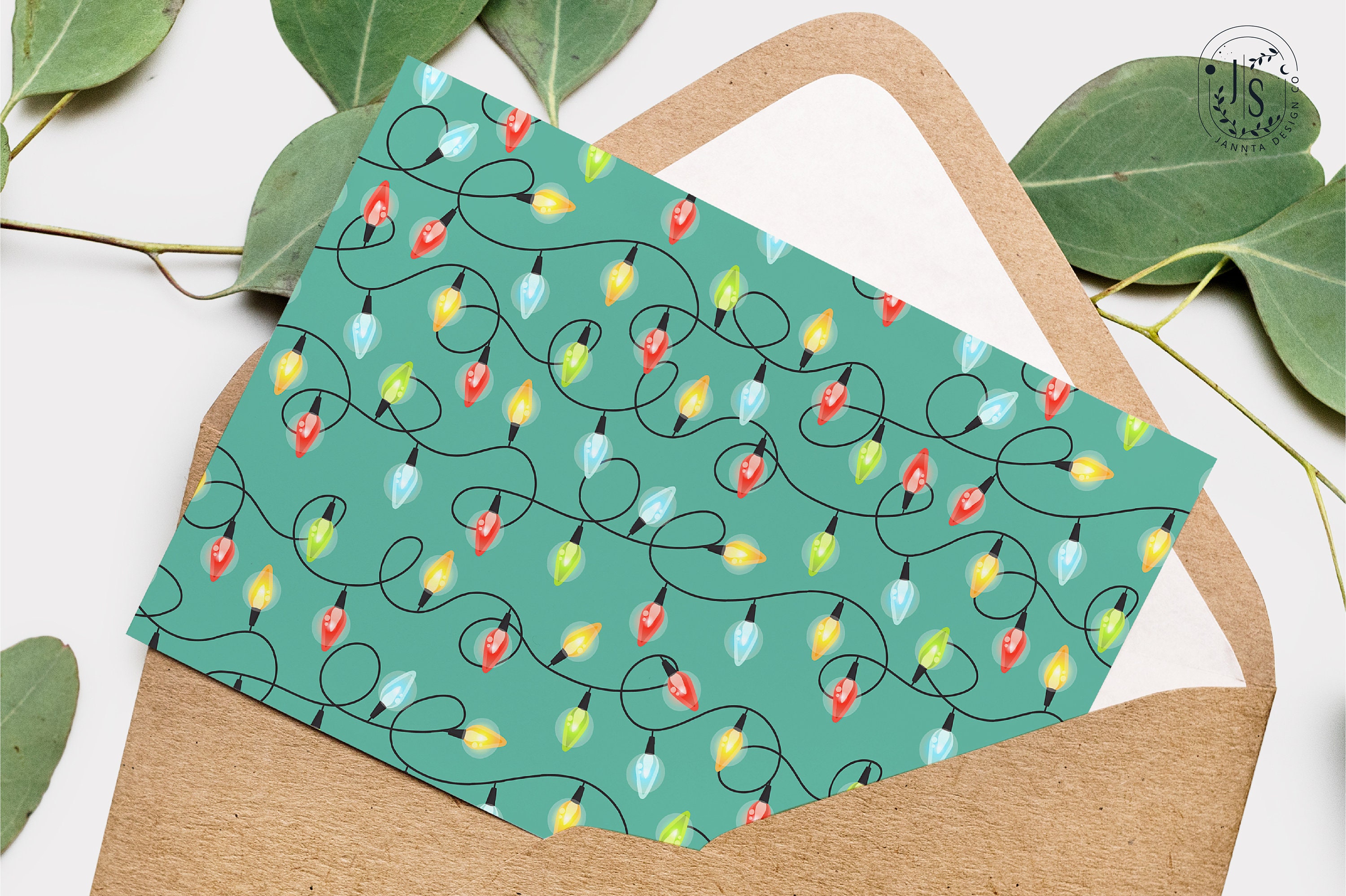 Christmas Garland Fairy Lights Xmas Winter Wraps Paper Etsy