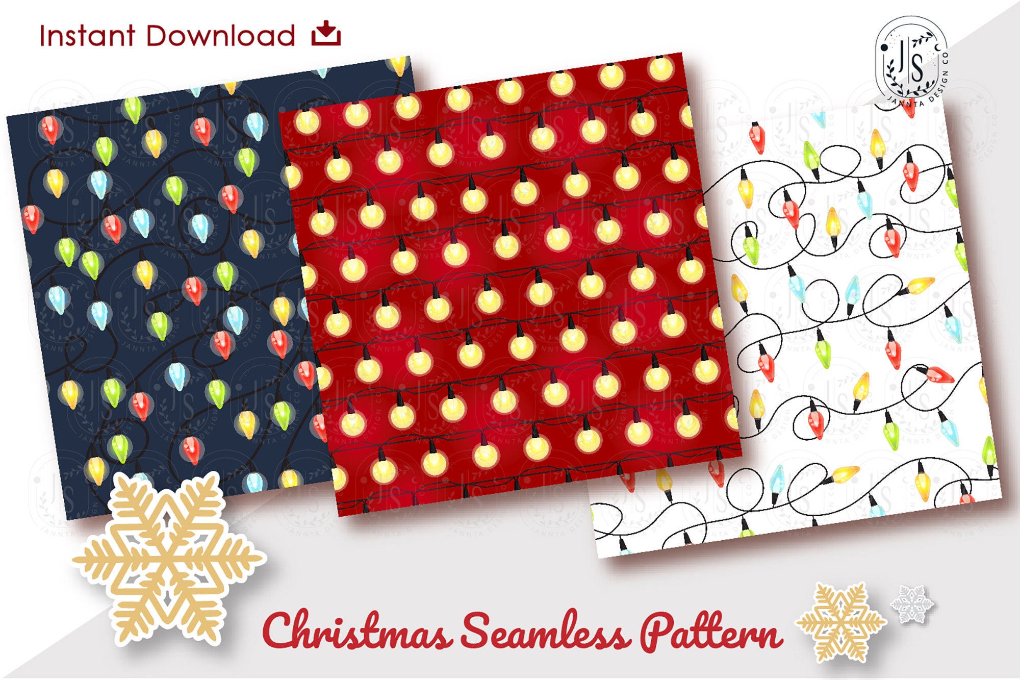 Christmas Garland Fairy Lights Xmas Winter Wraps Paper Etsy