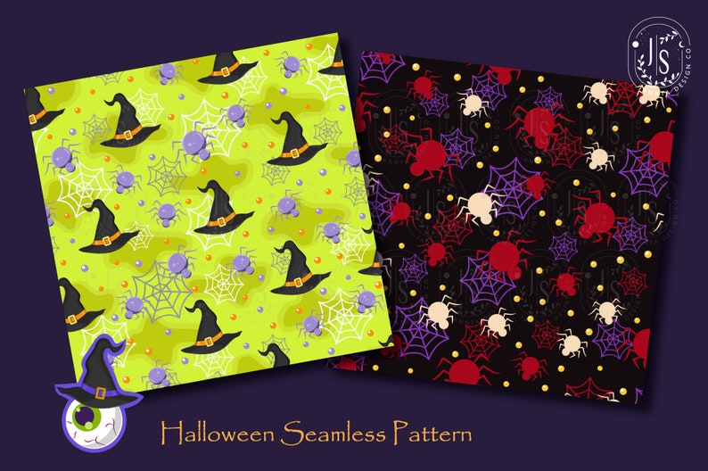 Spooky Cat Halloween Digital Paper | Gothic Seamless Pattern (digital ...