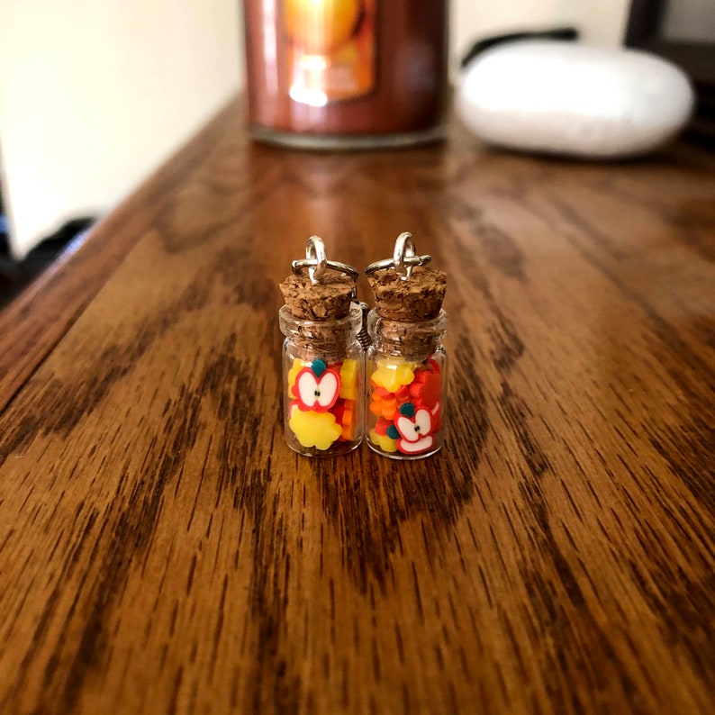 Floral Apple Jar Earring