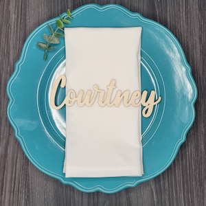 Wood Name Place Setting Place Cards Wedding Place Cards Dinner Party Place Cards Personalized Laser Cut Names Wood Names