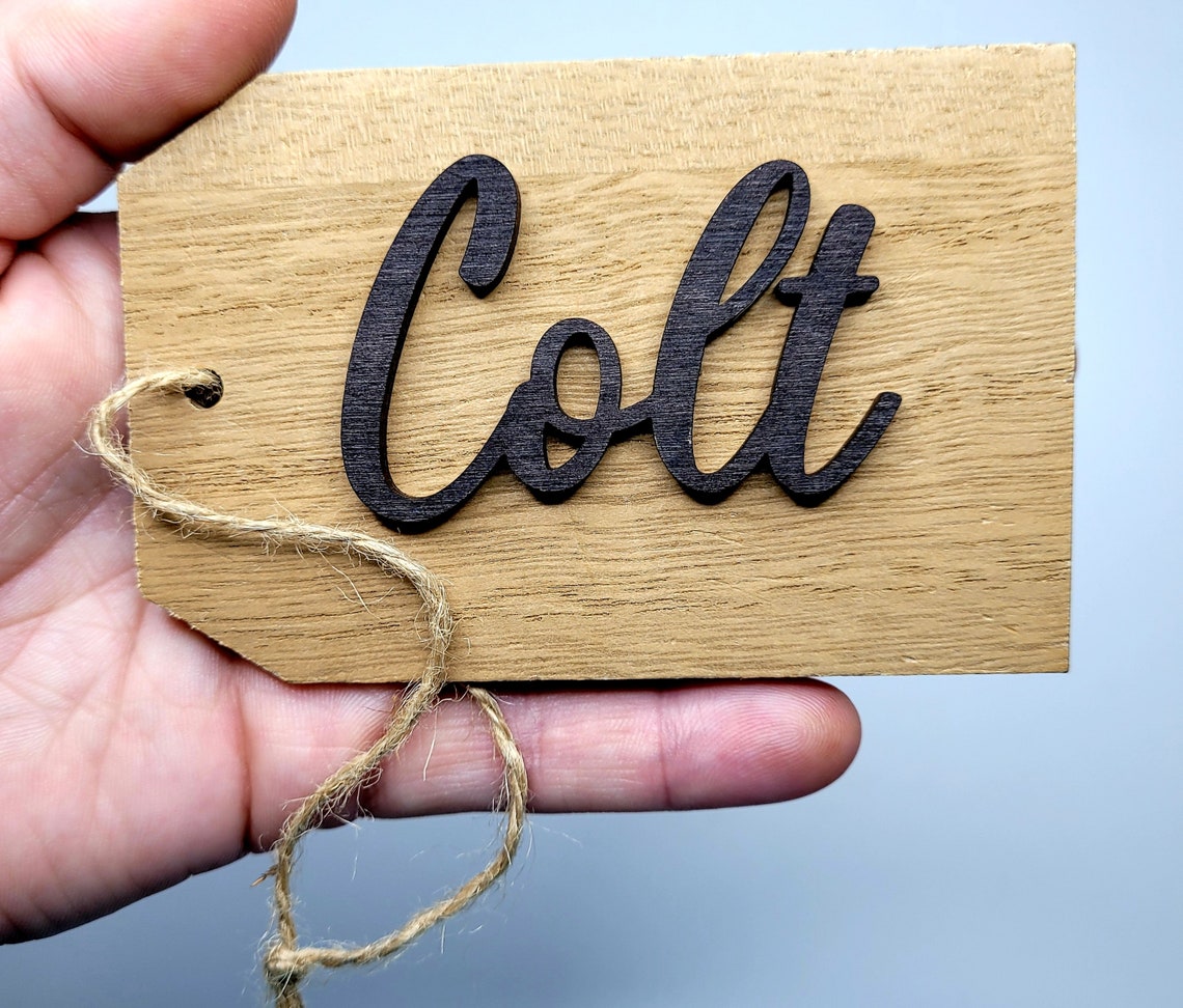 Personalized Name Gift Tags Wood Gift Tags Name Gift Tags Wood Etsy