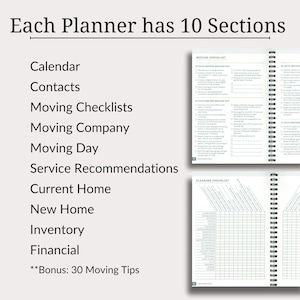 Relocation Planner, Moving Planner, Physical Relocation Planner, Physical Moving Planner, Physical Planner, Relocation Planning Kit image 2