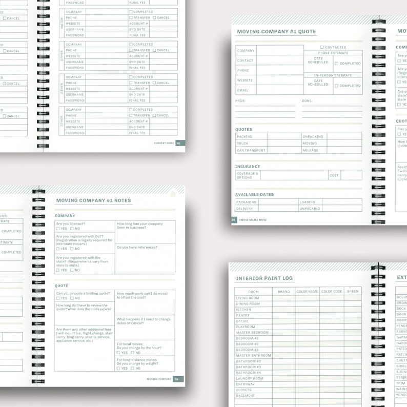 Verhuisplanner, verhuisplanner, fysieke verhuisplanner, fysieke verhuisplanner, fysieke planner, verhuisplanningskit afbeelding 5