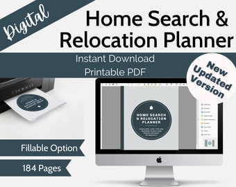 Home Search Moving Planner, Moving Binder, Relocation Planner, Relocation Binder, Instant Download, Printable PDF