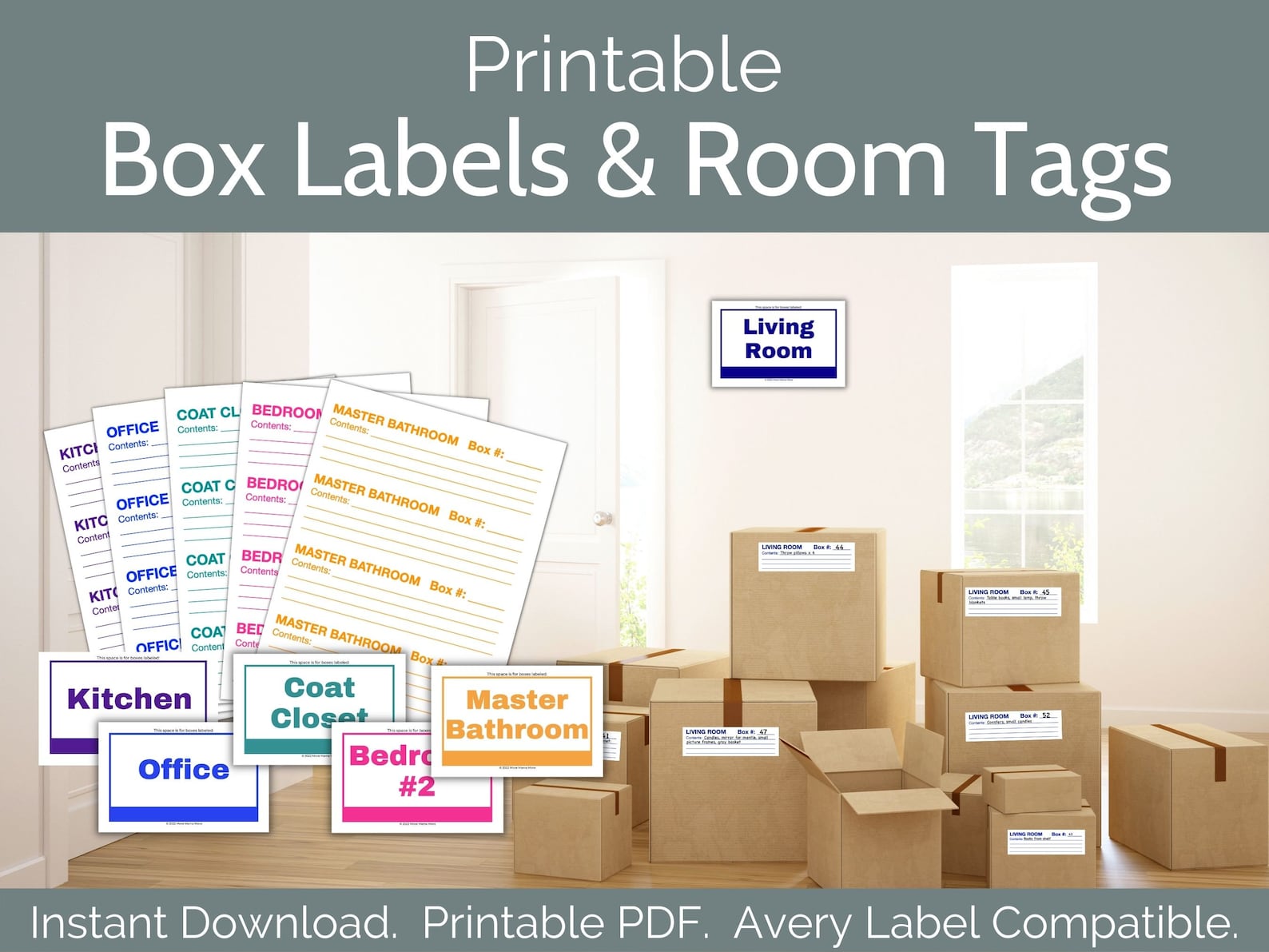 Moving Box Labels Moving Labels Box Labels Box Inventory Etsy