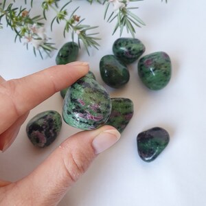 Ruby in Zoisite Tumbled