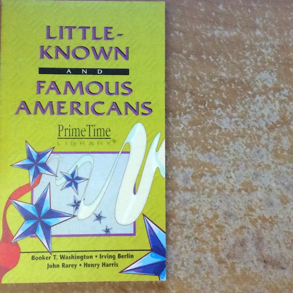 Little Known and Famous Americans Prime Time Library Book Teacher Home School Paperback Irving Berlin Booker T Washington