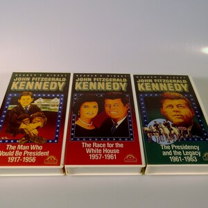 Vintage 1988 Reader&#39;s Digest John Fitzgerald Kennedy JFK VHS Set mit 3 Videos Eine Feier seines Lebens und seiner Zeit