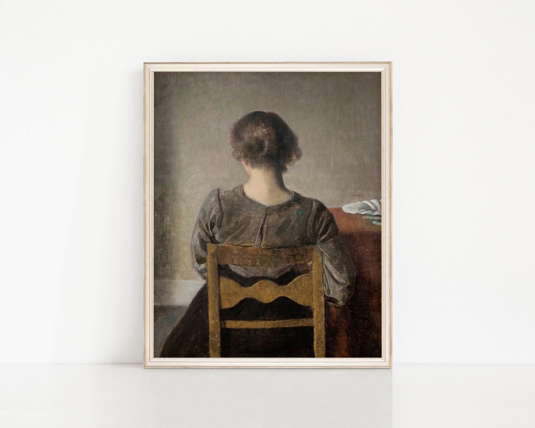 Rest Portrait REST • Portrait Art Print, Vintage Painting, Vintage Art Print ...