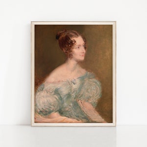 ALICE • Portrait Art Print, Vintage painting, Vintage art print, Printable art, woman portrait painting, Oil painting, PRINTABLE art
