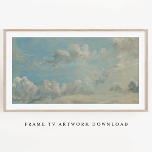 CLOUDS III • Samsung Frame TV Artwork, Landscape Art Print, Digital Art, Frame tv, Vintage landscape painting
